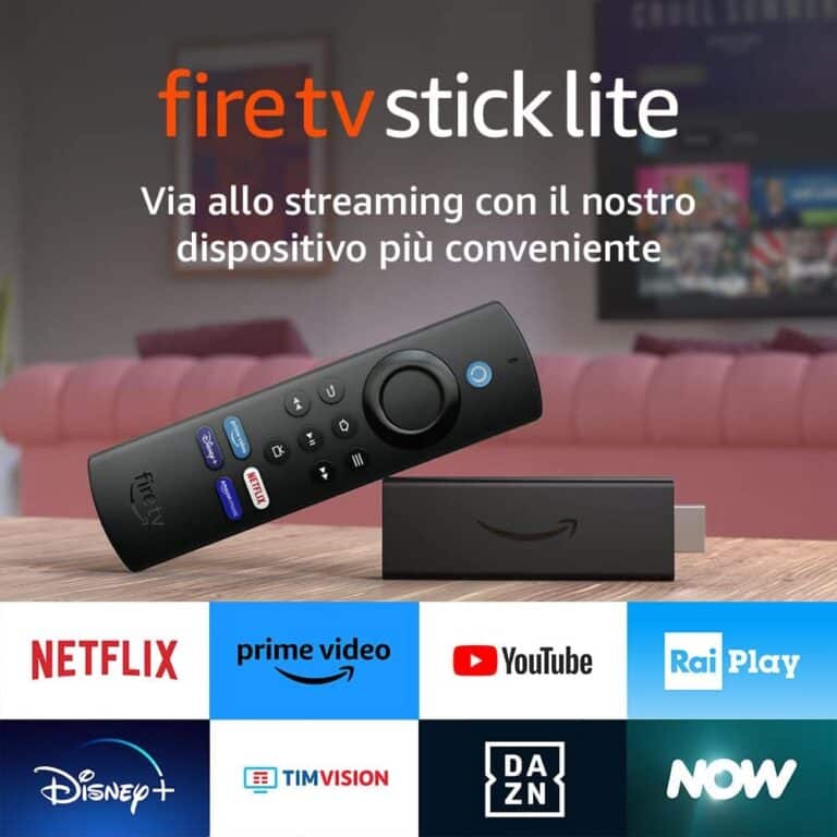 Amazon Fire TV Stick Lite con telecomando vocale Alexa | Lite, il nostro lettore multimediale HD più conveniente