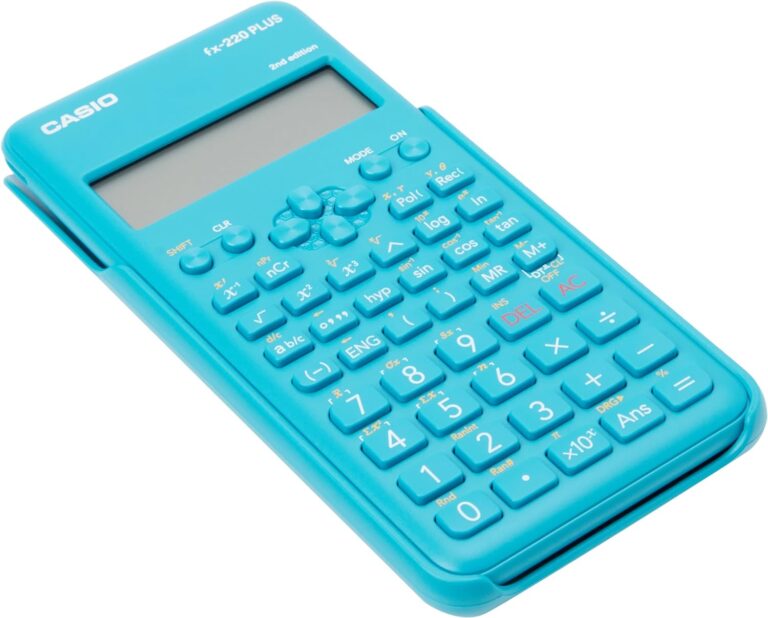 Casio Fx-220Plus-2 Calcolatrice Scientifica, 181 Funzioni, Alimentazione A Batteria, Azzurro, ‎16.4 cm