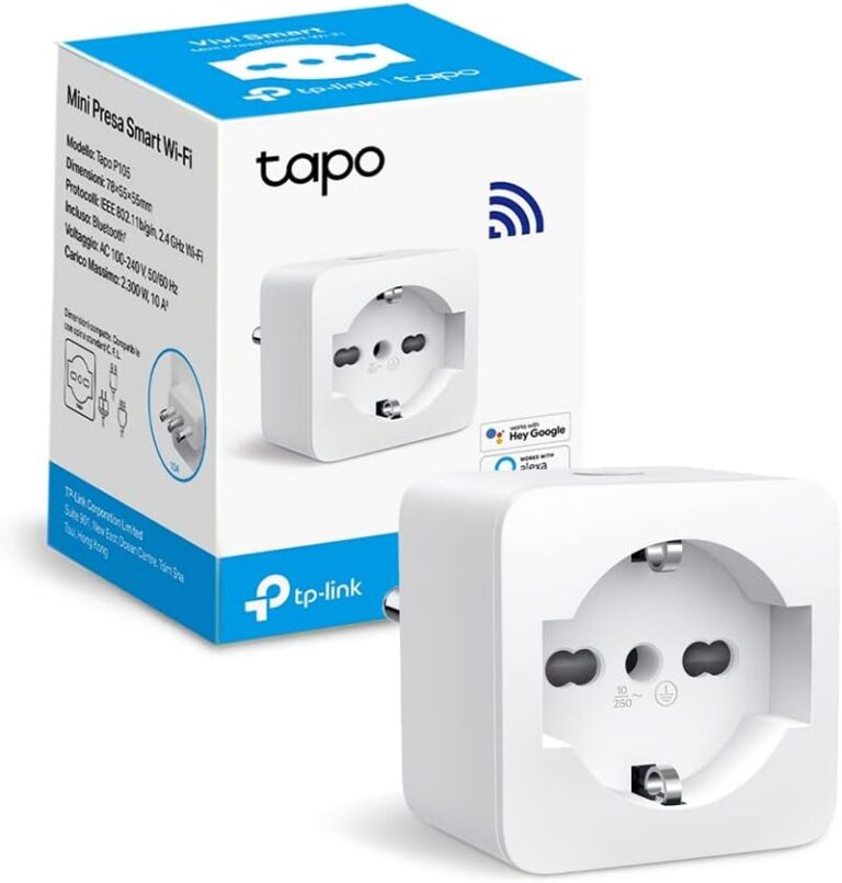 TP-Link Tapo P105 Presa Smart Italiana, WiFi Intelligente Smart Plug, Controllo Vocale, Compatibile con Alexa e Google Home, Controllo Remoto Tramite APP Tapo, Tempo di Preselezione