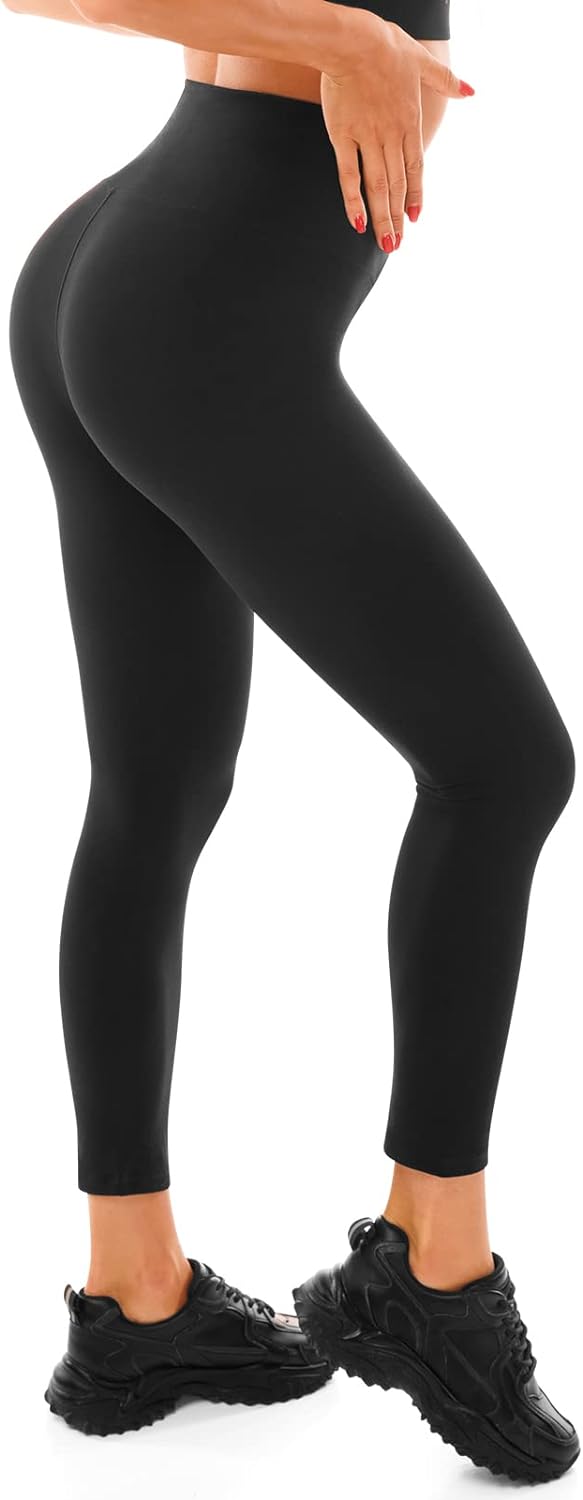 Walifrey Leggings da Donna, a Vita Alta, Tessuto Opaco, per Sport, Palestra, Yoga